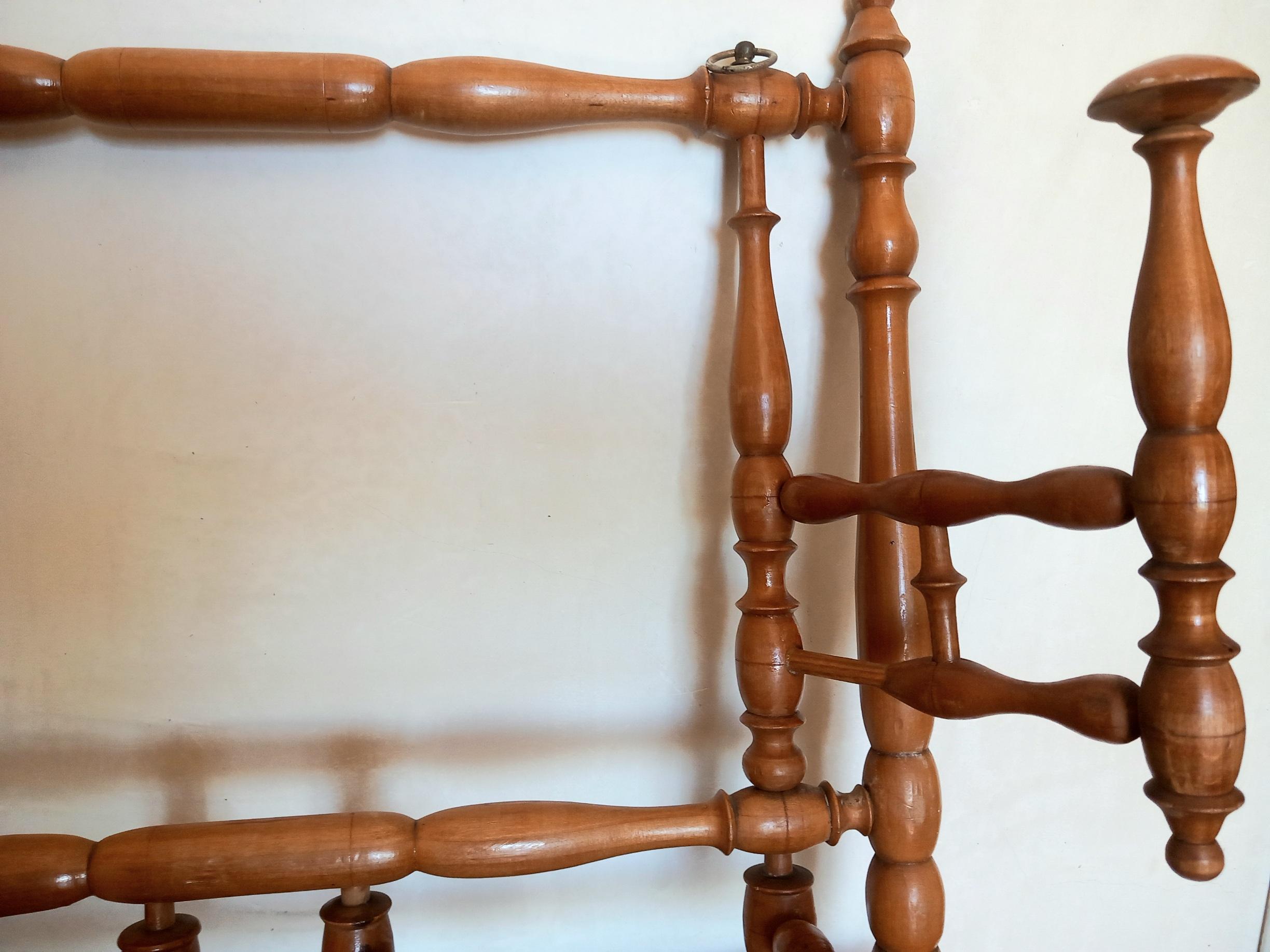 Coat Rack Wall Coat and Hat Racks and Stands Foldable 6 Hangers 19th Century For Sale 5