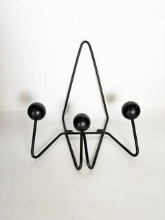 Coat Rack with Black Balls, France, 1960s