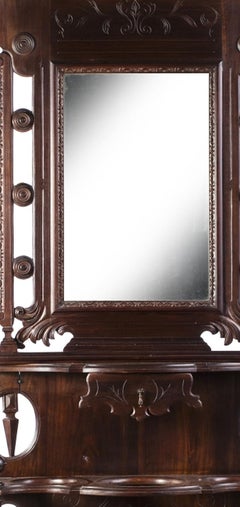 Coat rack with mirror