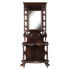 Coat rack with mirror