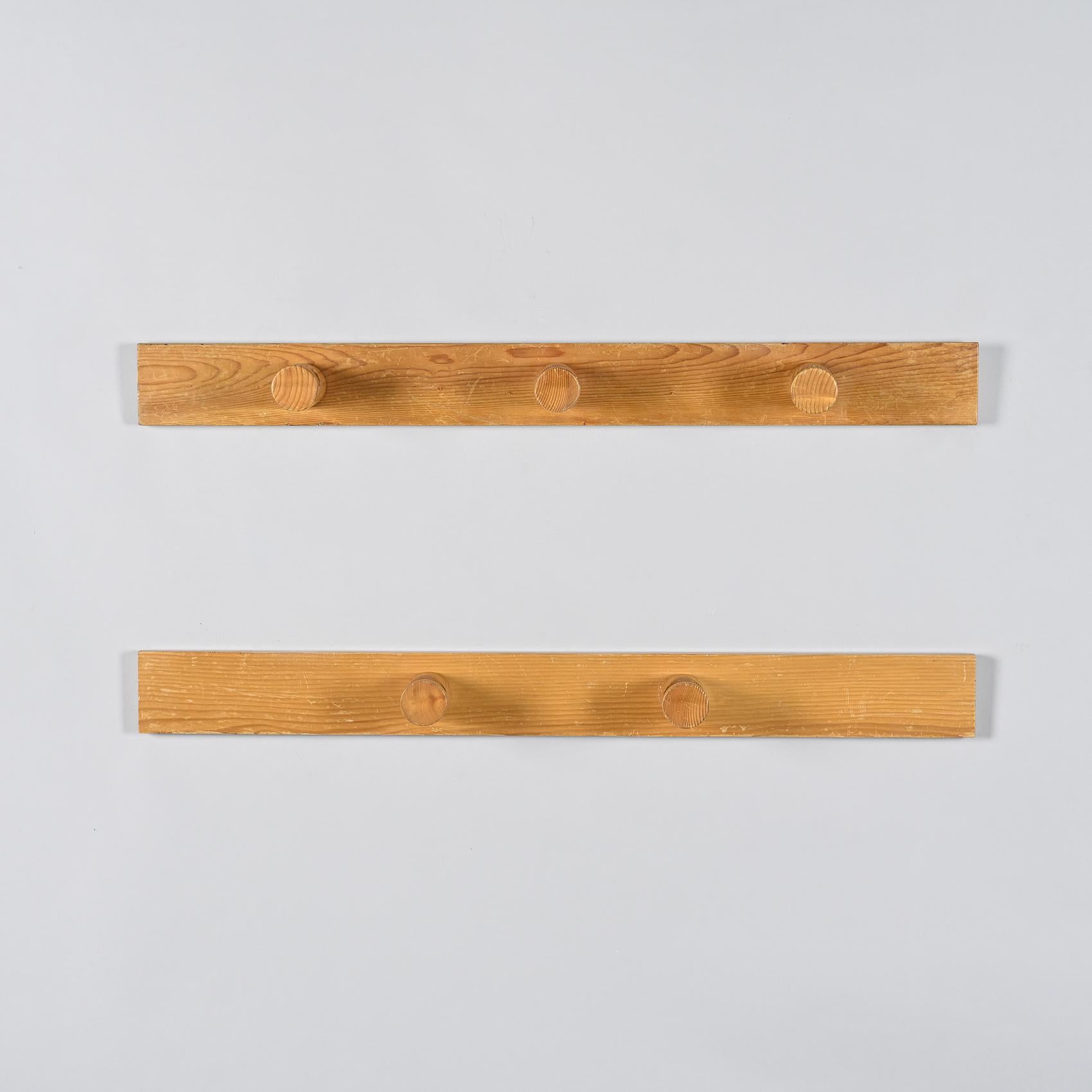 Pine Coat racks by Charlotte Perriand, Les Arcs circa 1975, Set of 2 For Sale