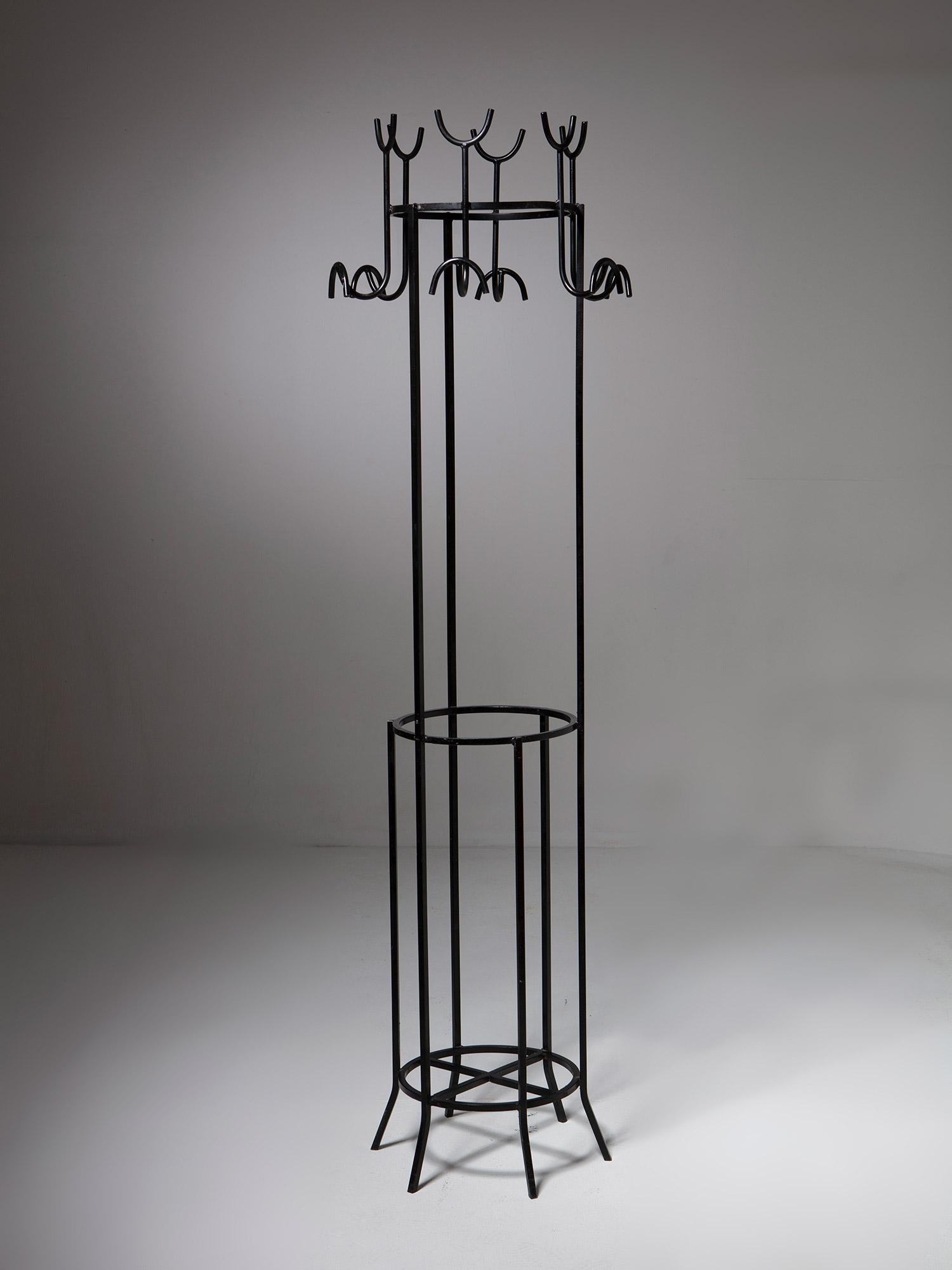 Mid-Century Modern Coat Stand by Franco Campo and Carlo Graffi for Home, Italy, 1960s For Sale