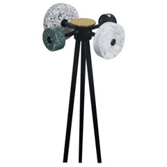 Garderobenständer Marmor, Stahl, Messing