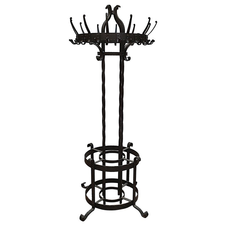 Coat Tree in Wrought Iron, 19th Century at 1stDibs