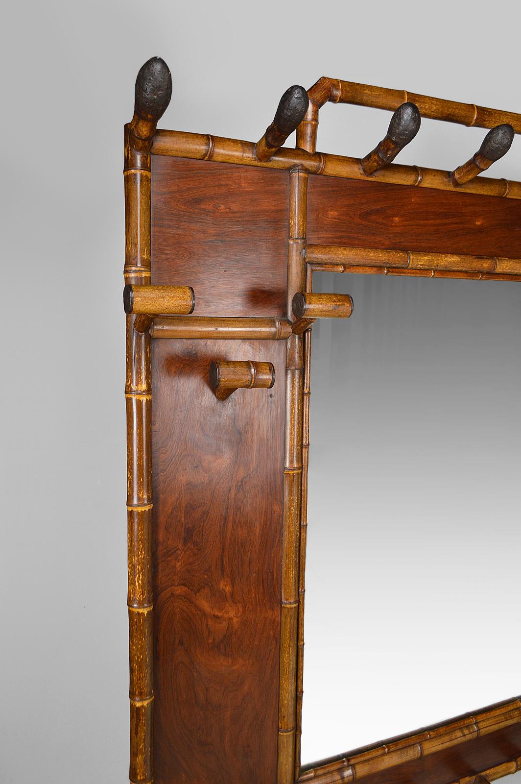 Coat & Umbrella Hall Stand in Faux Bamboo, French Japonism, circa 1880  For Sale 7