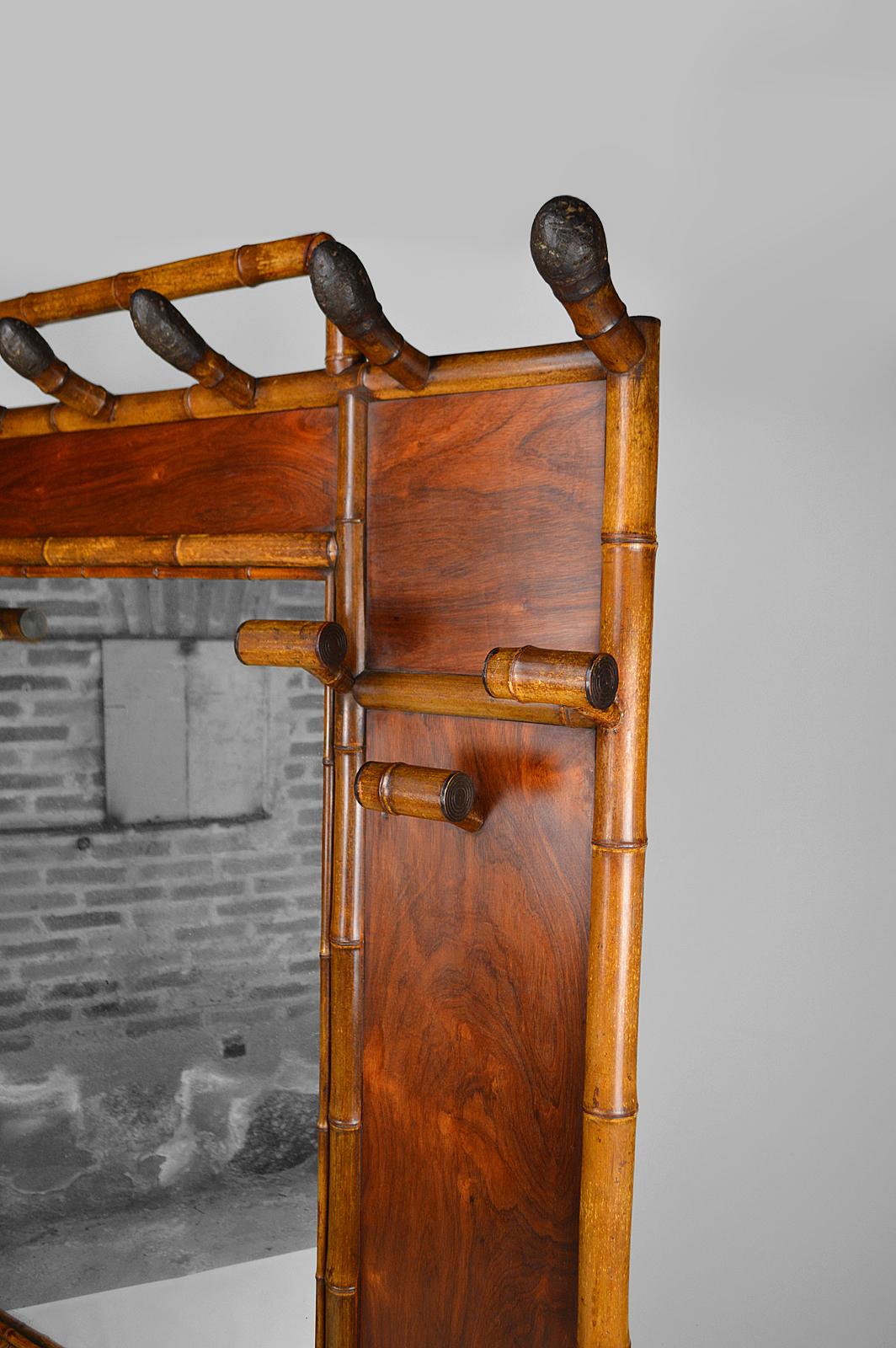 Appendiabiti e portaombrelli in finto bambù, giapponismo francese, circa 1880 in vendita 3