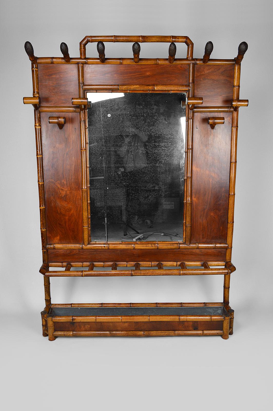 antique hall stand with mirror