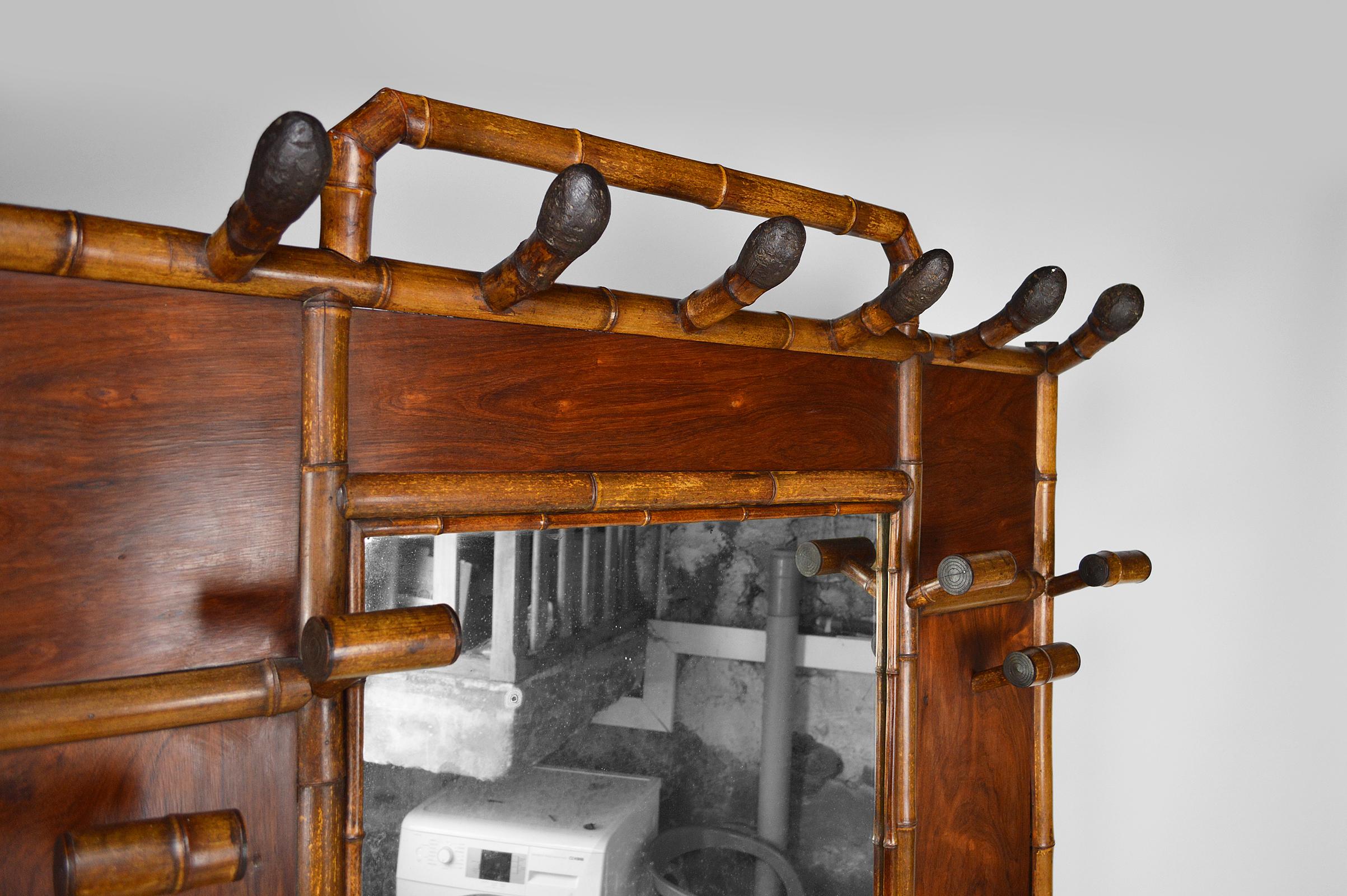 Appendiabiti e portaombrelli in finto bambù, giapponismo francese, circa 1880 in vendita 1