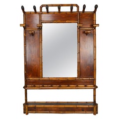 Coat & Umbrella Hall Stand in Faux Bamboo, French Japonism, circa 1880