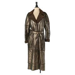 Coated Shearling single-breasted coat CHRISTIAN DIOR by JOHN GALLIANO