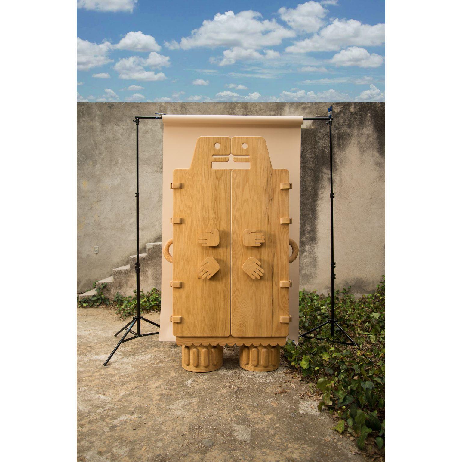 Coatlicue cabinet by Andres Gutierrez
Dimensions: D40 x W90 x H185 cm
Materials: Solid white oak wood.


— Inspired by the Aztec goddess of life and death, Coatlicue, ‘The One Who
Has A Serpent Skirt’—
Friendly shaped wood en representation