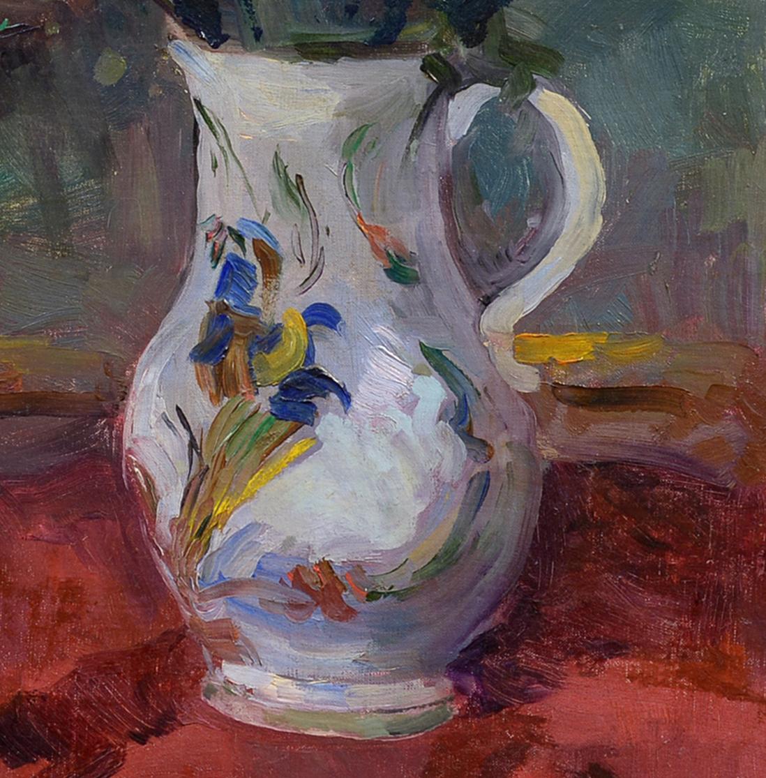 Vaas met Bloemen, Flower Still Life, Dutch, Impressionist For Sale 1