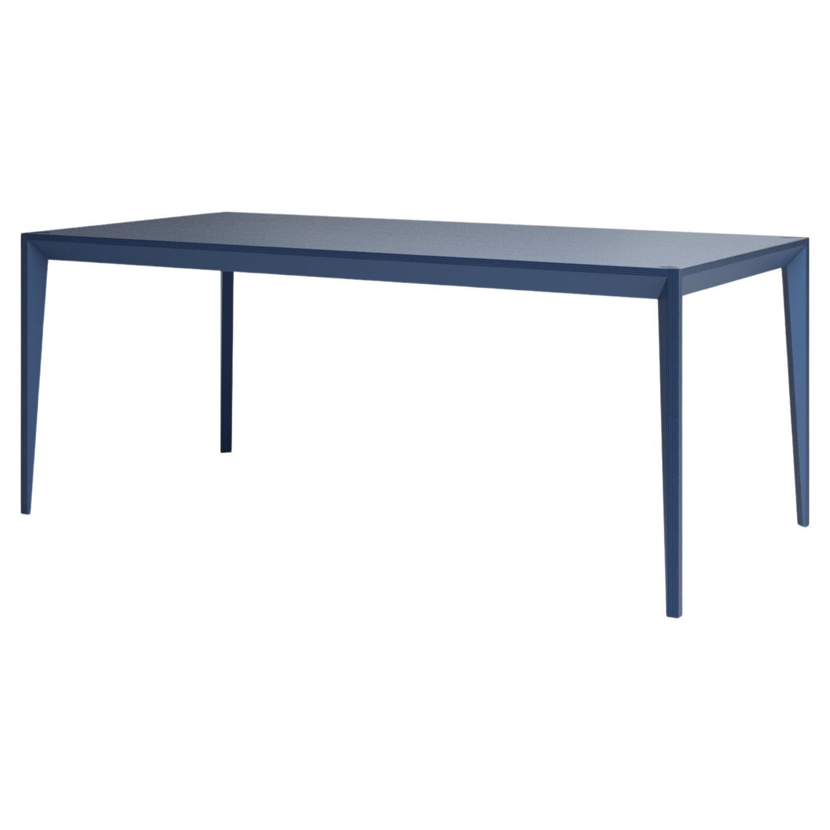 Cobalt All-Blue MiMi Wood Dining Table by Miduny, Made in Italy