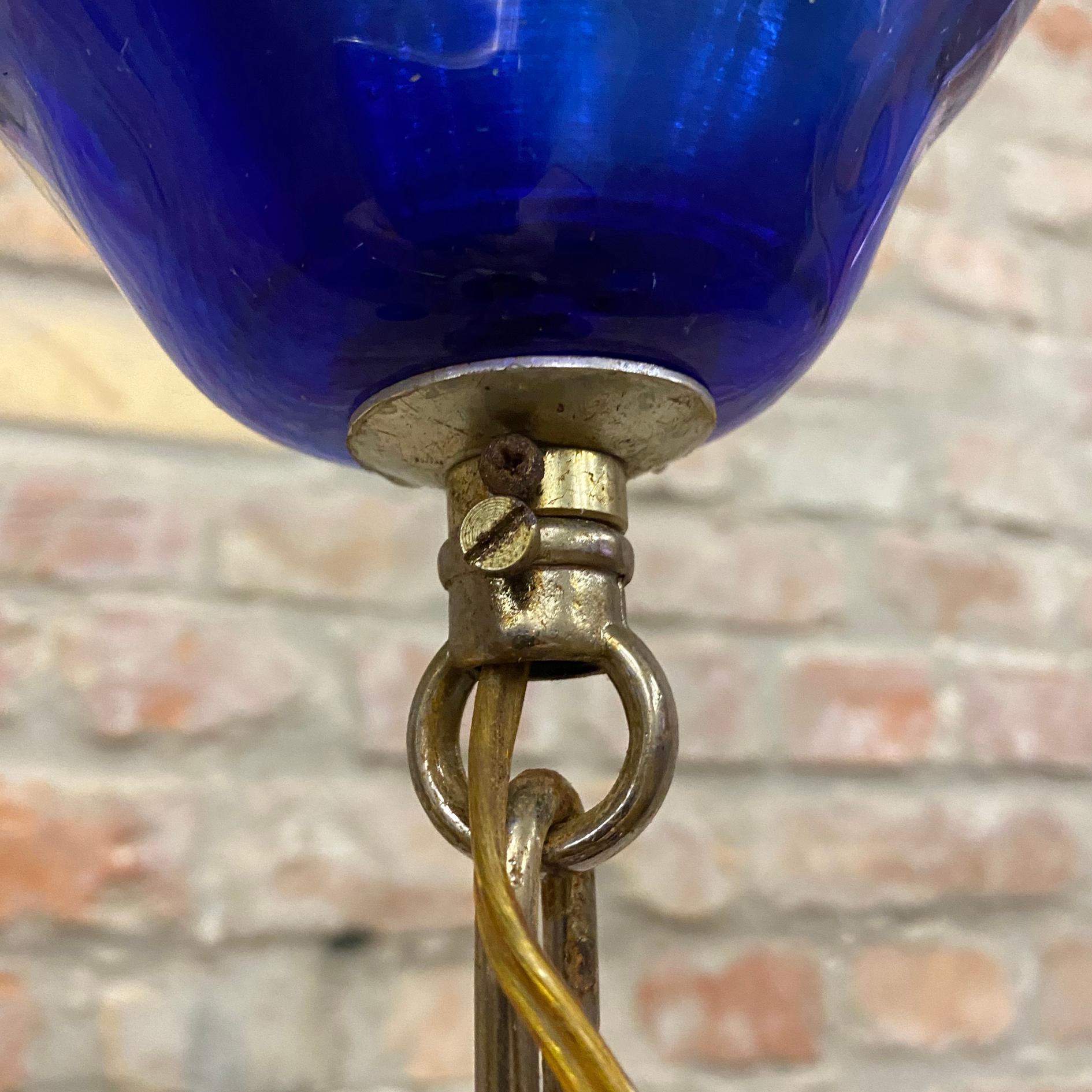 Cobalt Blue Art Deco Style Murano 8-Arm Chandelier by La Murrina, Italy, 1980s For Sale 12