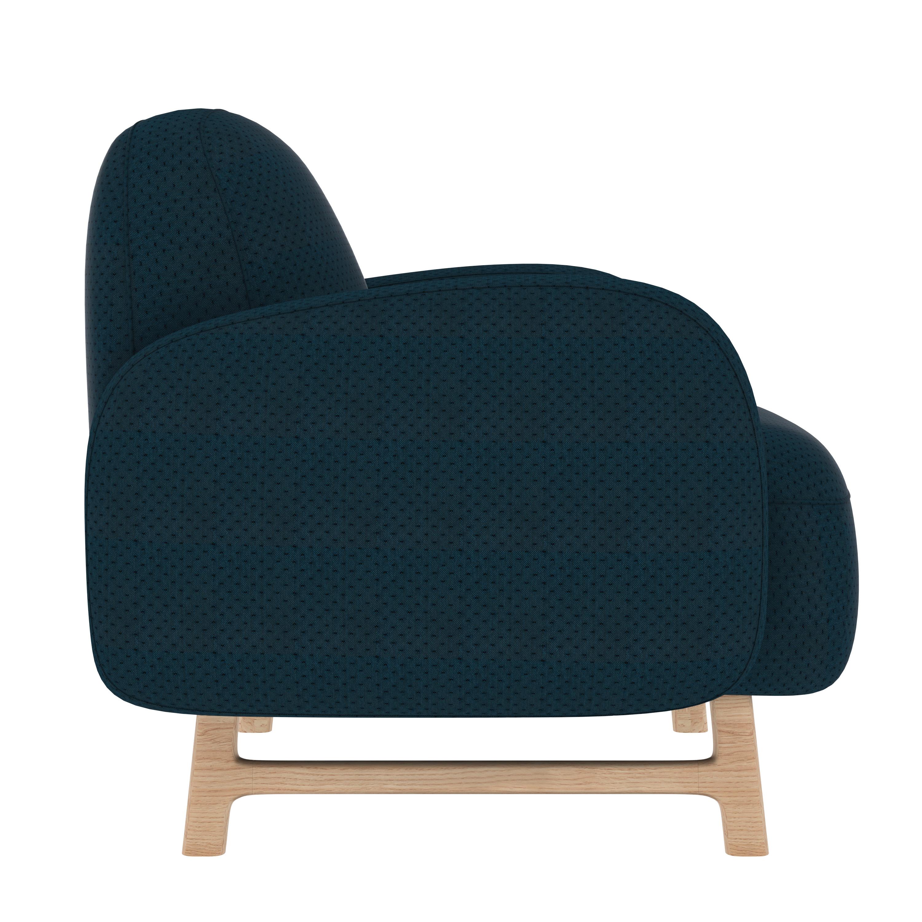 Postmoderne Fauteuil Auguste bleu cobalt par HARTO en vente