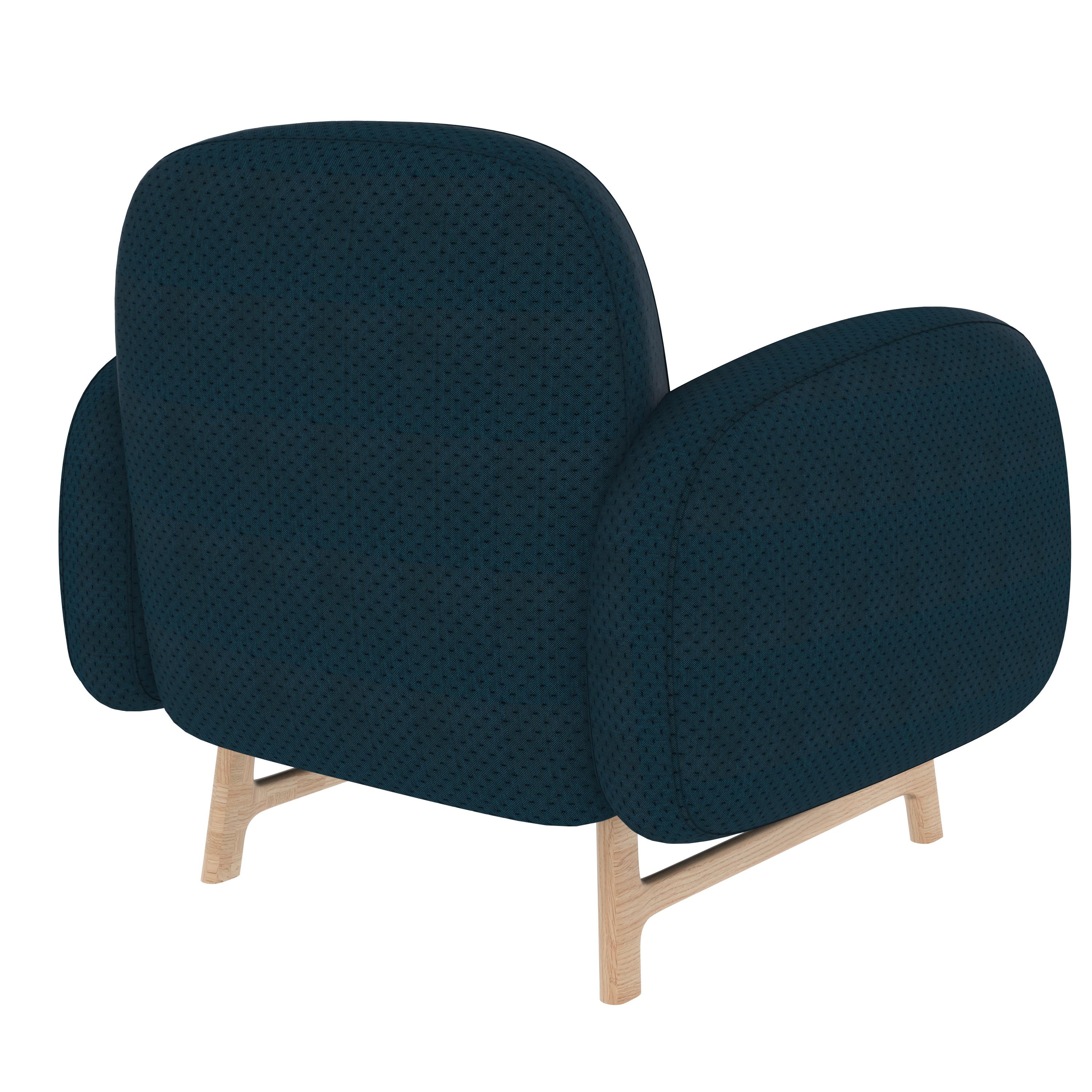 Portugais Fauteuil Auguste bleu cobalt par HARTO en vente