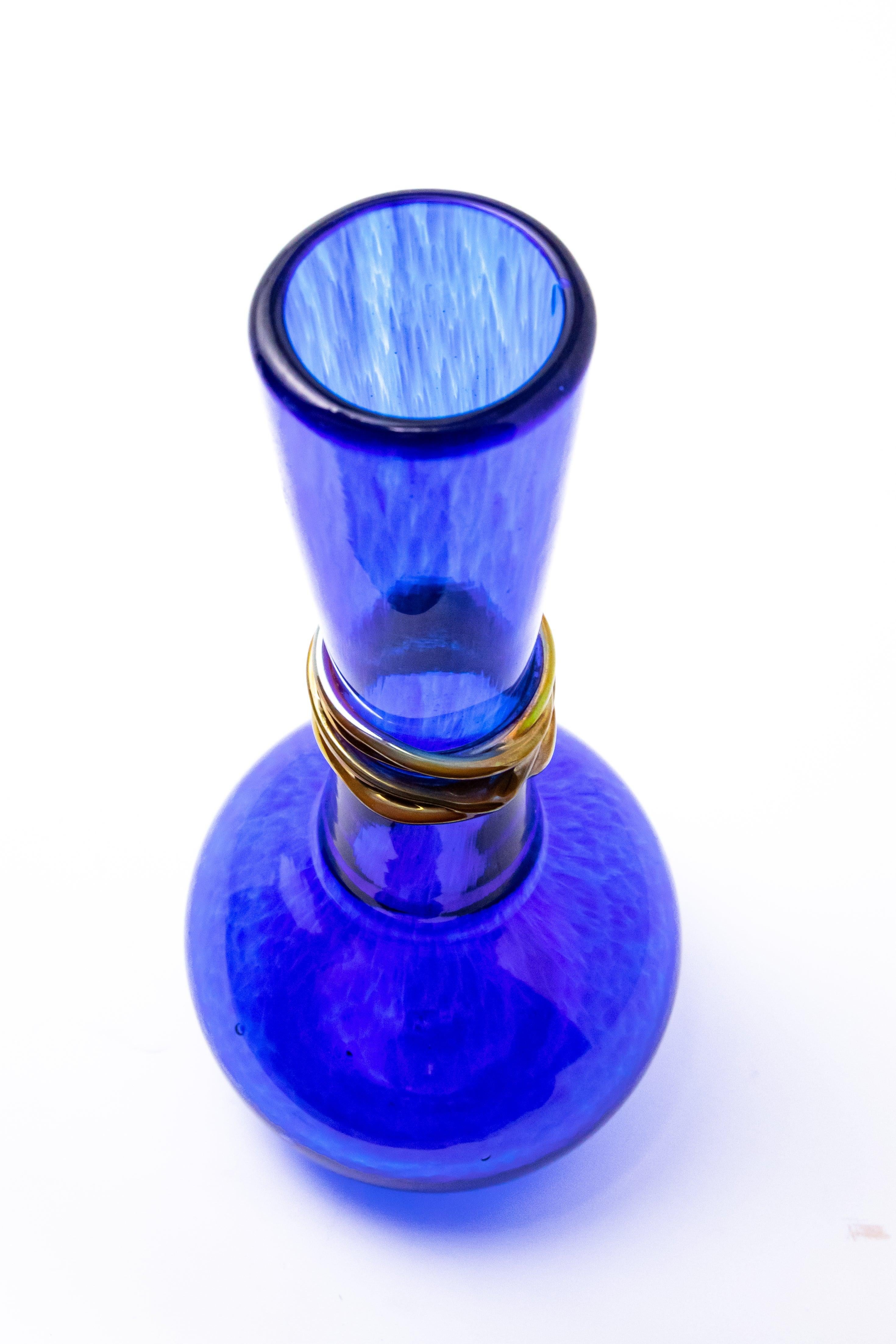 Cobalt Blue Bud Vase, 2004 by Ignis For Sale 1