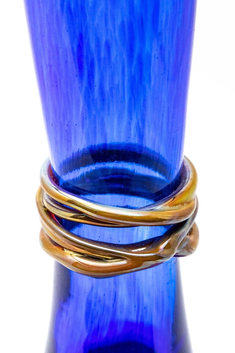 Cobalt Blue Bud Vase, 2004 by Ignis For Sale at 1stdibs