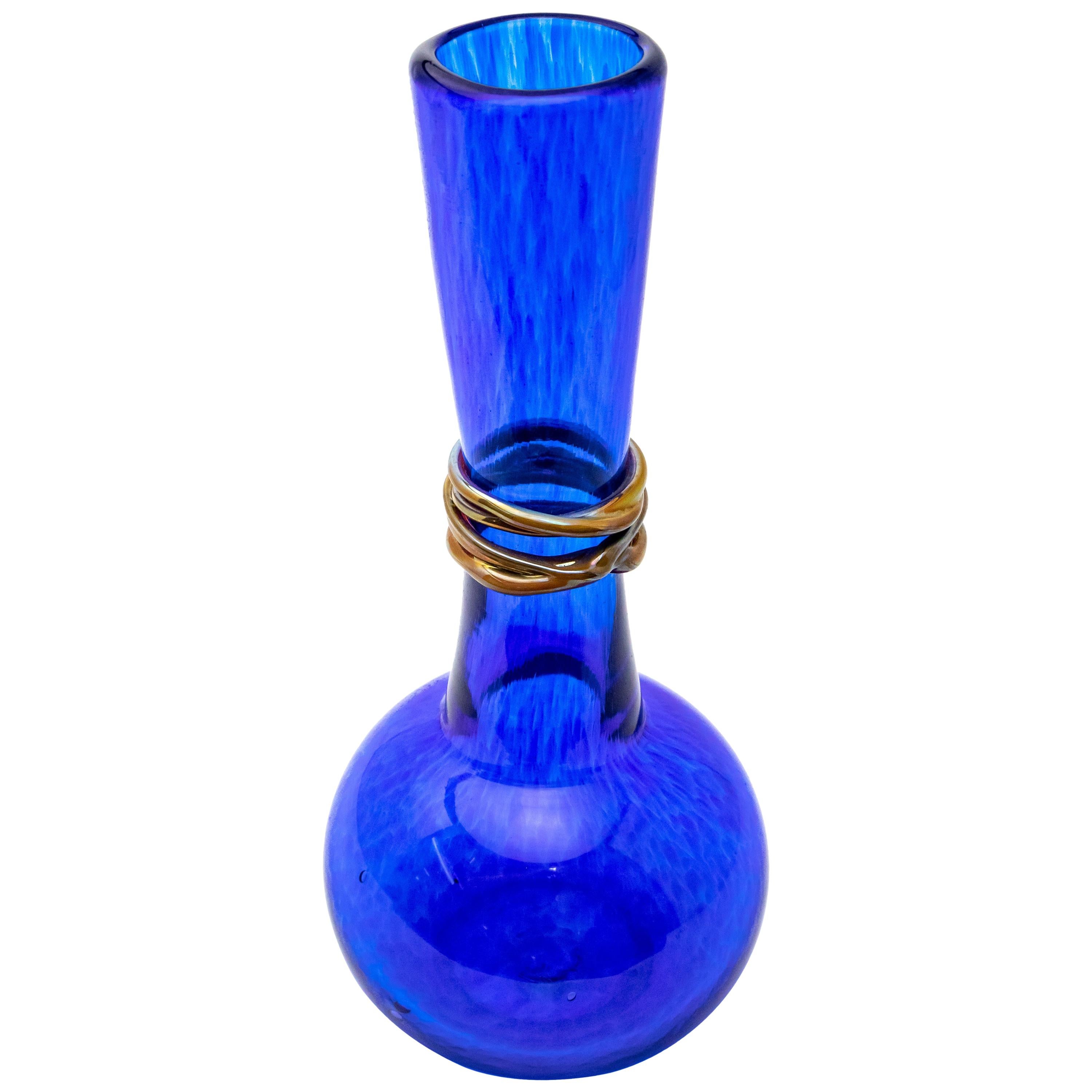 Cobalt Blue Bud Vase, 2004 by Ignis For Sale at 1stdibs