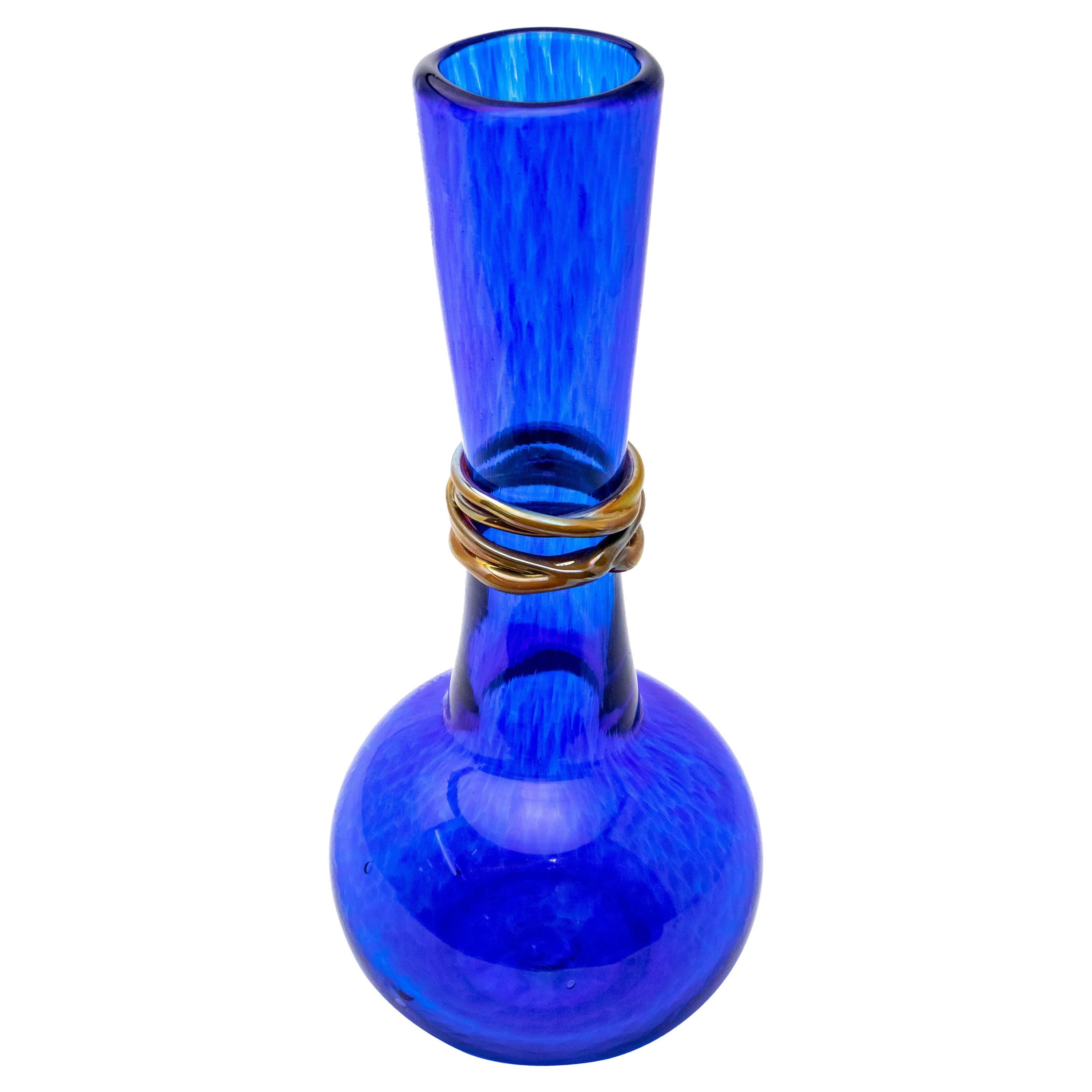 Cobalt Blue Bud Vase, 2004 by Ignis For Sale