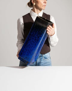 Cobalt Blue Ceramic Vase by Stahl, 20th Century, German Craftsmanship