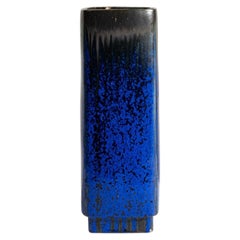 Cobalt Blue Ceramic Vase by Stahl, 20th Century, German Craftsmanship