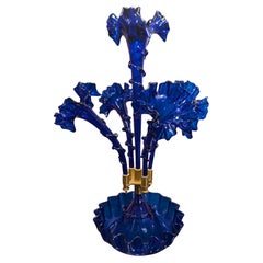 Cobalt Blue Glass Epergne