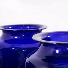 Cobalt Blue Glass Jars, Mouthblown