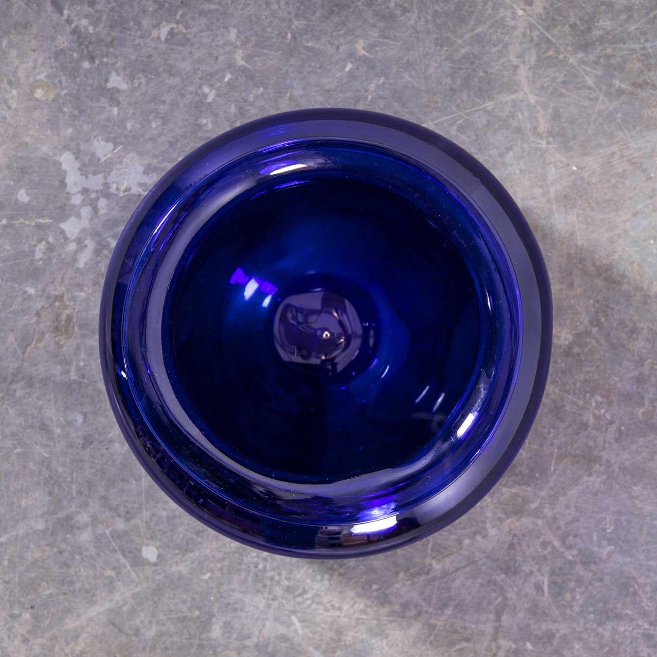 cobalt blue glass canister