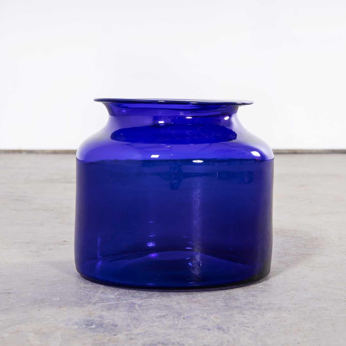 cobalt blue glass canisters