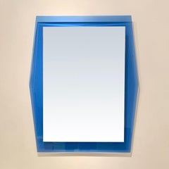 Cobalt Blue Glass Mirror, circa 1970, Italy.