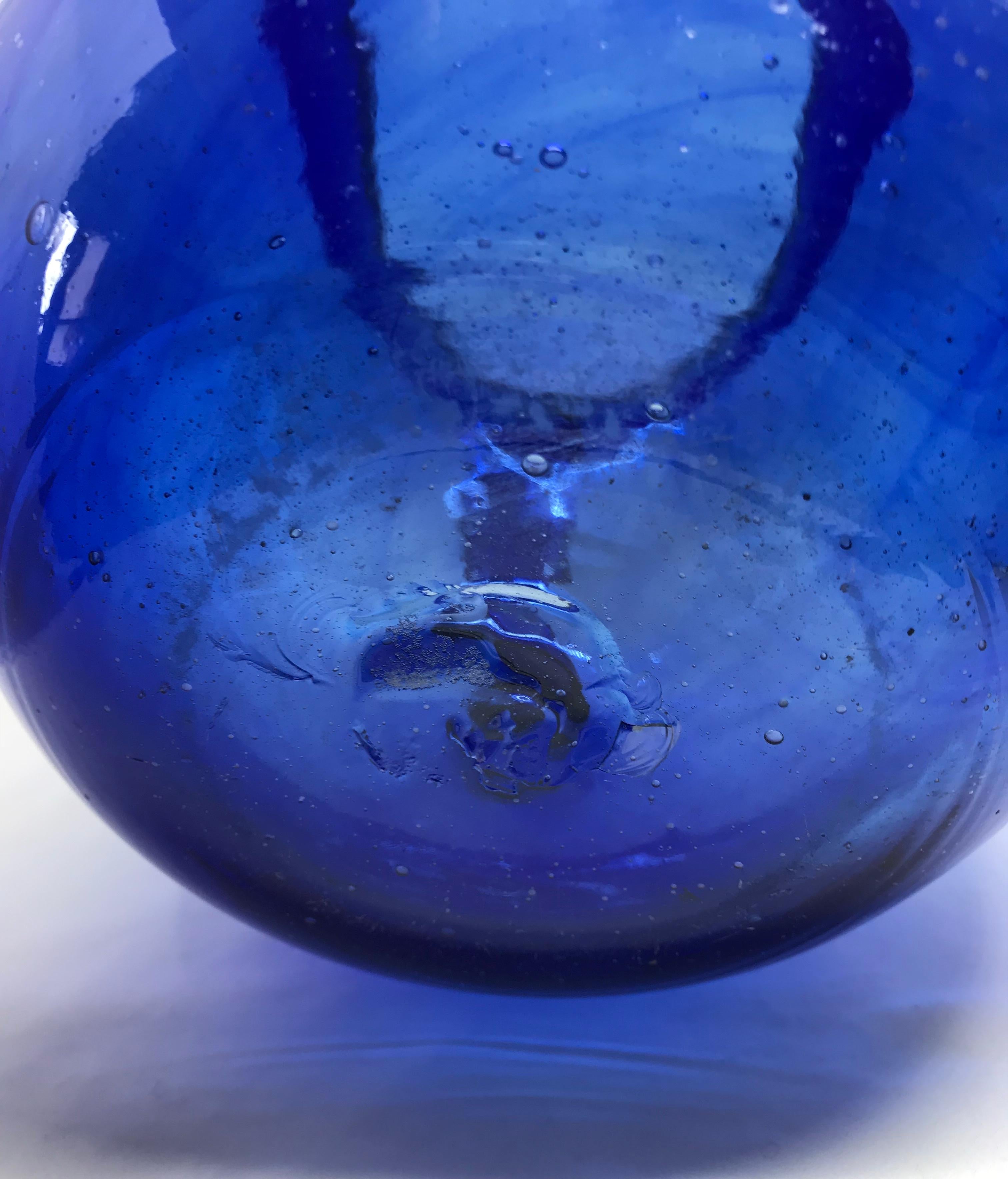 Cobalt Blue Glass Pitcher 1