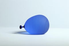 Cobalt Blue Glass Water Balloon Sculpture by Dylan Martinez