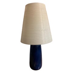 Cobalt Blue Lotte & Gunnar Bostlund Ceramic Lamp