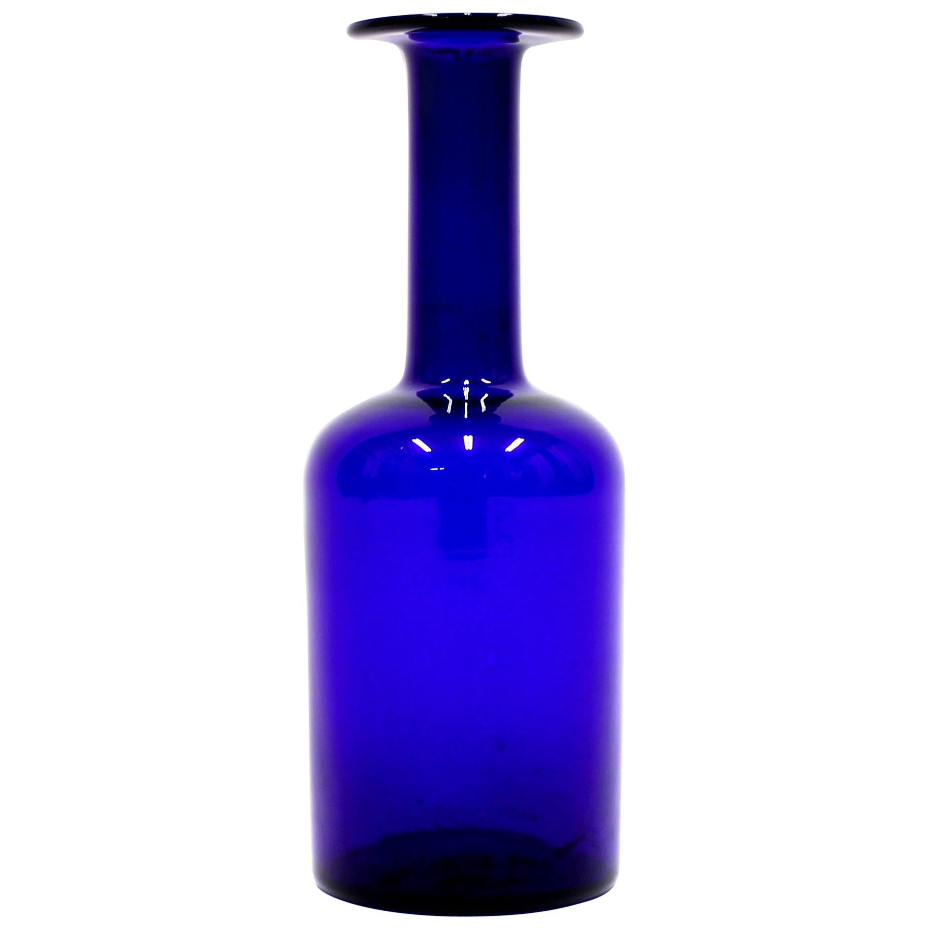 Cobalt Blue Medium Sized Vase by Otto Brauer for Holmegaard, 1960s