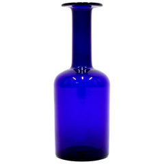 Cobalt Blue Medium Sized Vase by Otto Brauer for Holmegaard, 1960s
