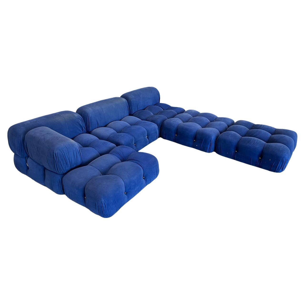 Cobalt Blue Modular Sofa by Mario Bellini for B&B Italia For Sale