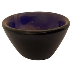 Cobalt Blue Murano Glass Bowl with Avventurina