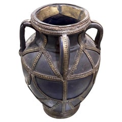 Cobalt Blue Pieced Four Handle Vase, Morocco, 19th Century