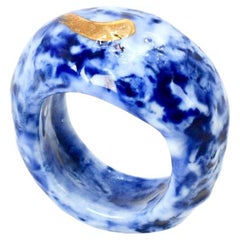 Cobalt Blue Porcelain Ring