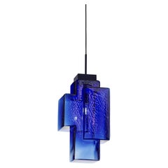 Lampe à suspension Tetris bleu cobalt de Dechem Studio