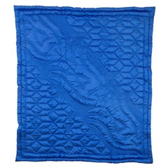 Cobalt Blue Turkish Contemporary Quilt, 21st C