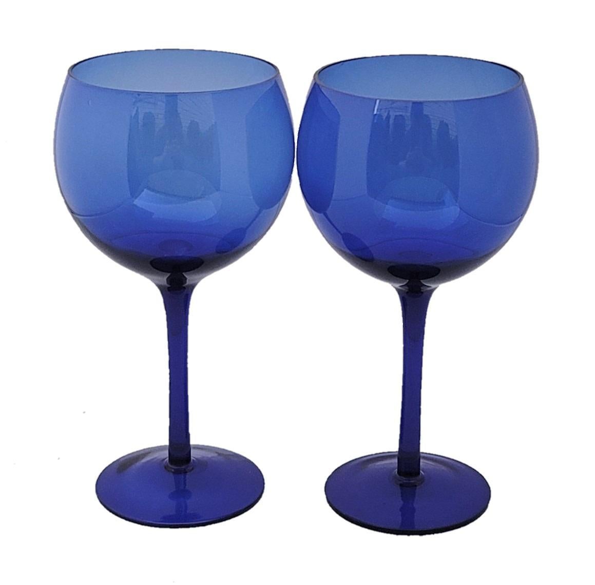 cobalt blue water goblets