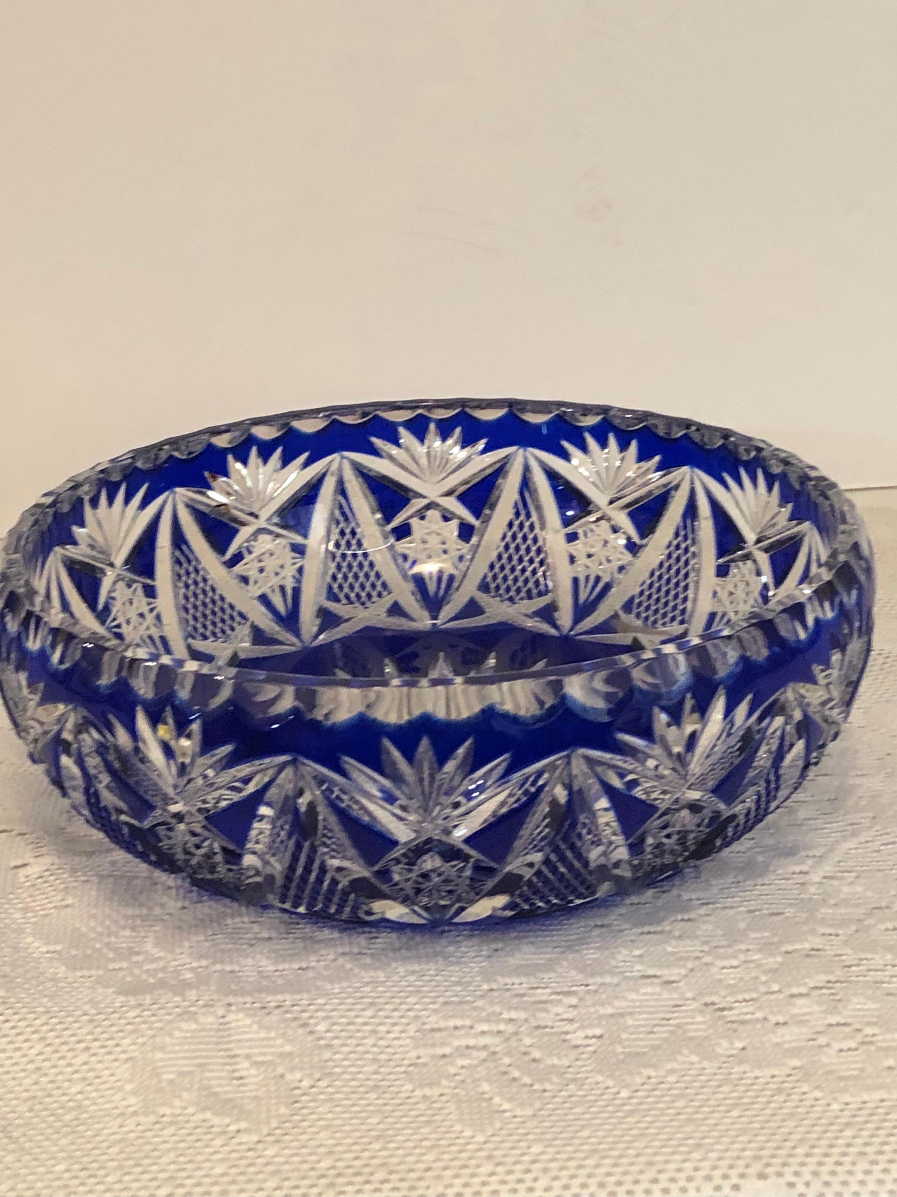 bohemia crystal bowl made in czechoslovakia
