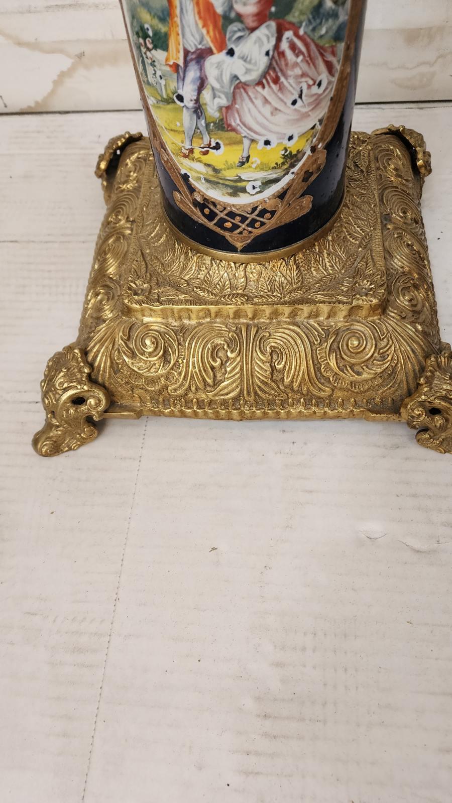 Montierte Pedestale aus Kobaltbronze (19. Jahrhundert) im Angebot