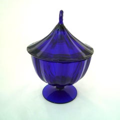 Cobalt Glass Bonbonnière, circa 1900