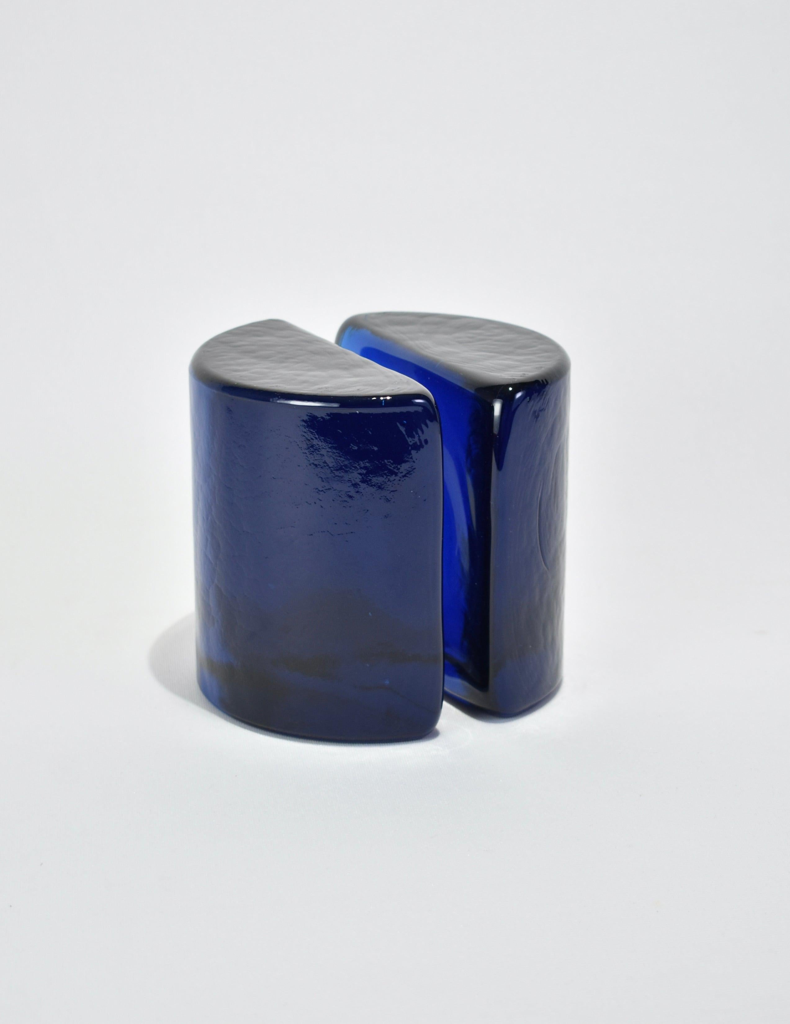 American Cobalt Glass Bookends