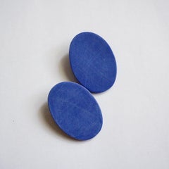 Cobalt Oval Studs