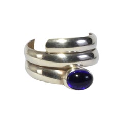 Cobalt Spiral Ring