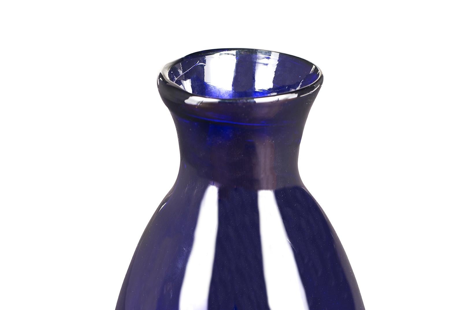 Mid-Century Modern Cobalt Vase For Sale